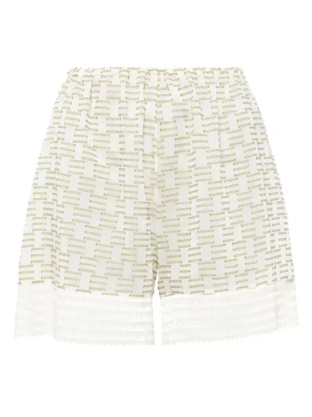 Pantaloni scurți Eres cu imprimeu geometric verde