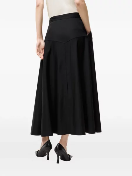 Fustă midi Burberry de lână negru