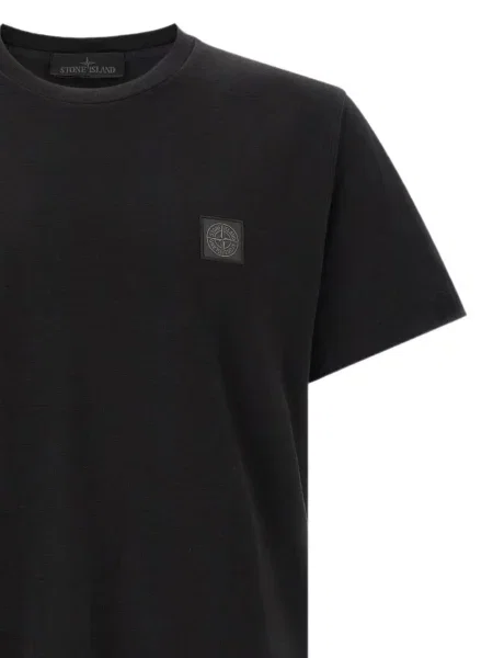 Tricou Stone Island cu strasuri negru