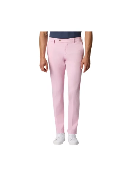 Сhinosy Brooks Brothers ze stretchu różowe