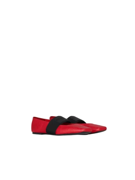 Balerinki Givenchy skórzane czerwone
