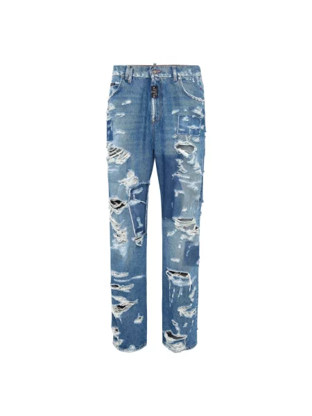 Jeansy dziecięce Philipp Plein niebieskie