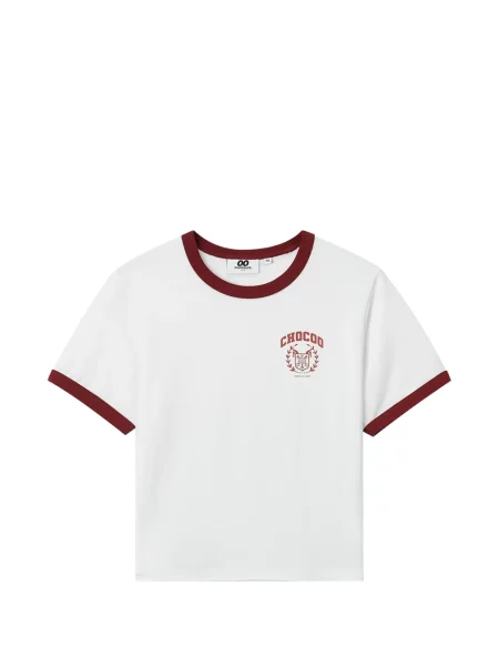 Tricou Chocoolate cu decolteu rotund alb