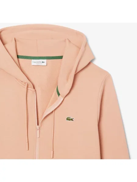 Lacoste Bluza Polarowa Classic Fit Zapinana Na Błyskawiczny beżowy