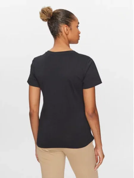 Gant Marškinėliai Reg Shield Ss V-Neck juoda