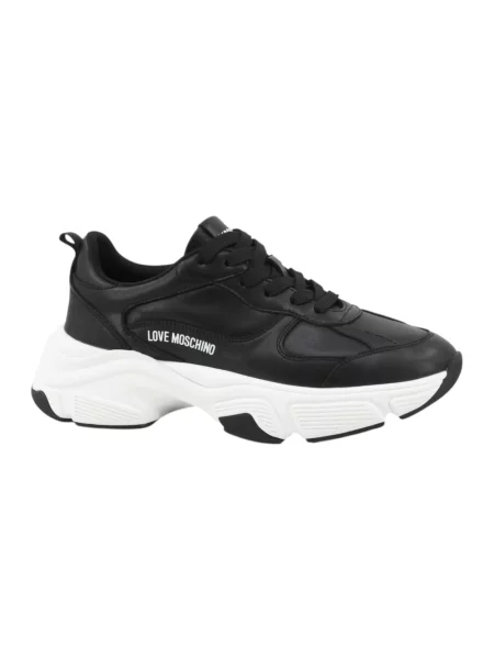 Sneakersy Love Moschino skórzane czarne
