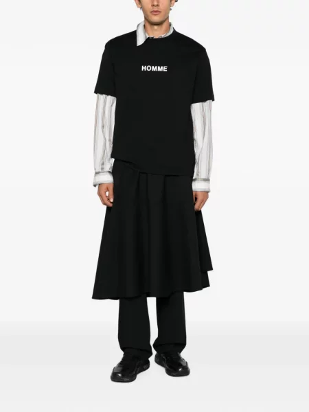 Тениска Comme Des Garçons Homme с принт черно