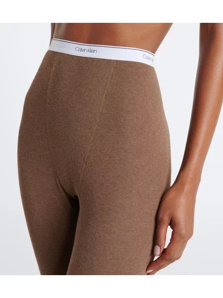 Pletené legíny Calvin Klein Collection hnedá