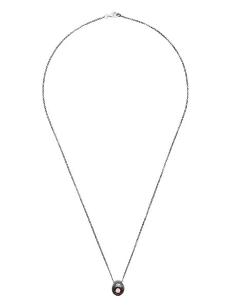 Колие Rosa Maria с гранат сребристо