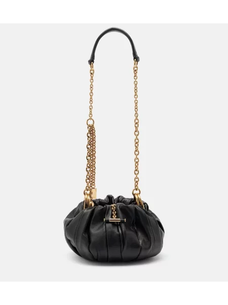 Usnjeni torbica Chloe bež