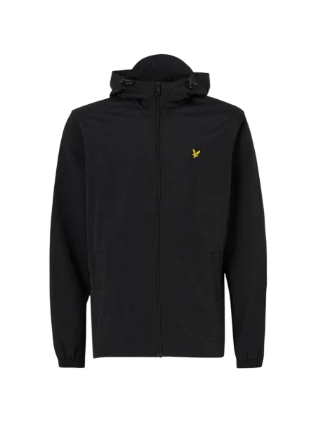 Hanorac din fleece Lyle & Scott din fleece negru