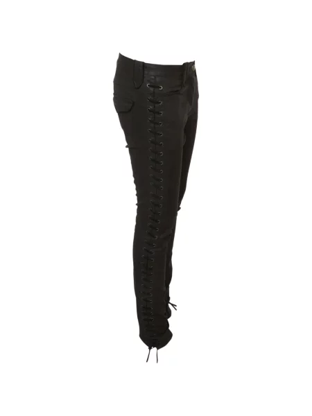 Κοκαλιάρης skinny τζιν Isabel Marant με κορδόνια με δαντέλα μαύρο