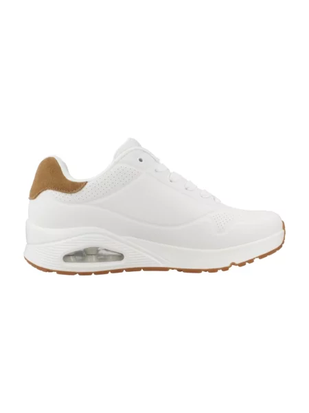 Sneakersy Skechers zamszowe białe