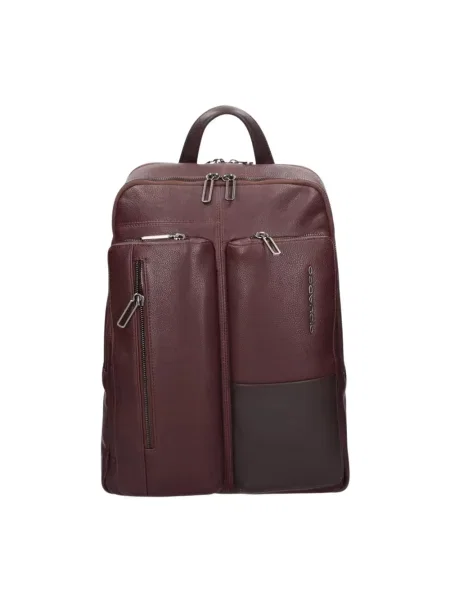 Torba na laptopa Piquadro skórzana brązowa