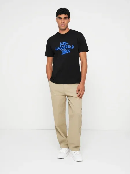 KARL LAGERFELD JEANS Tričko kráľovská modrá čierna