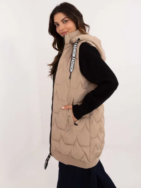 Vestă Fashionhunters bej