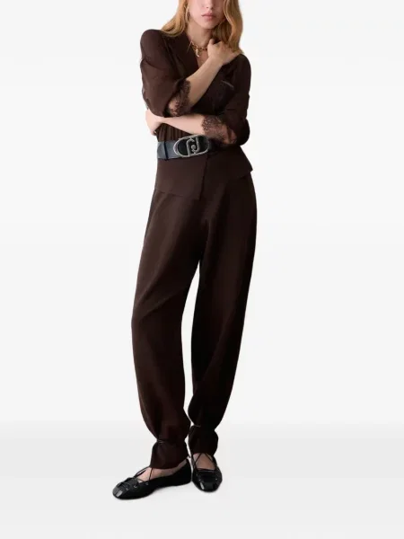 Pantaloni Liu Jo tricotate maro