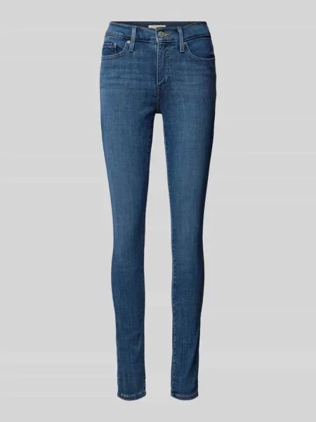 Jeansy o kroju skinny fit z naszywką z logo model SHAPING SKINNY’ Levi's® 300 niebieskie