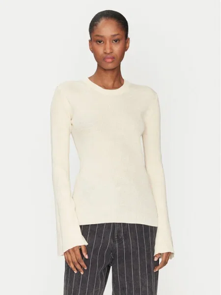 Пуловер с лен Day Birger et Mikkelsen Teran дамски от лека материя бежово