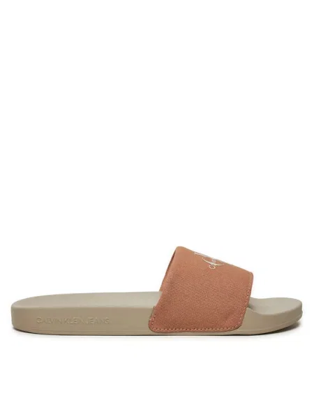 Dámske šľapky Calvin Klein Slide Monogram Wn tuscany/eggshell ružová