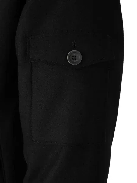 Palton Herno cu guler înalt negru