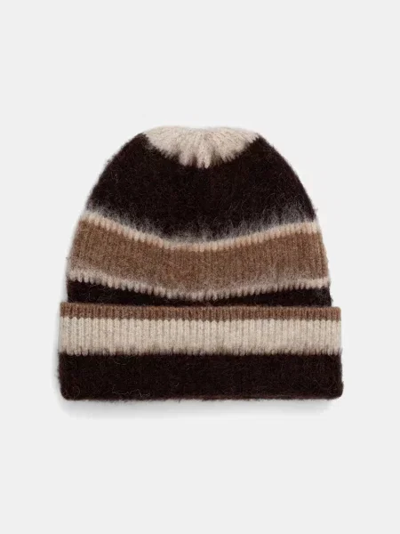 Medicine čiapka beanie dámska s prímesou vlny hnedá