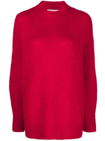 Pulover Isabel Marant cu decolteu rotund roz