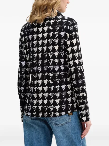 Cămașă Sisley cu model pepito negru