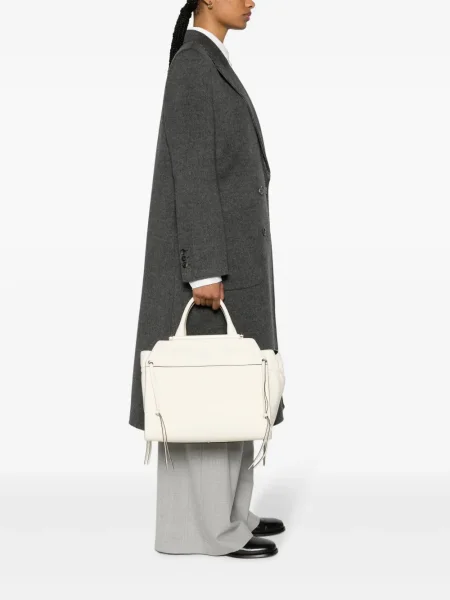 Geanta de piele Chloé din piele alb