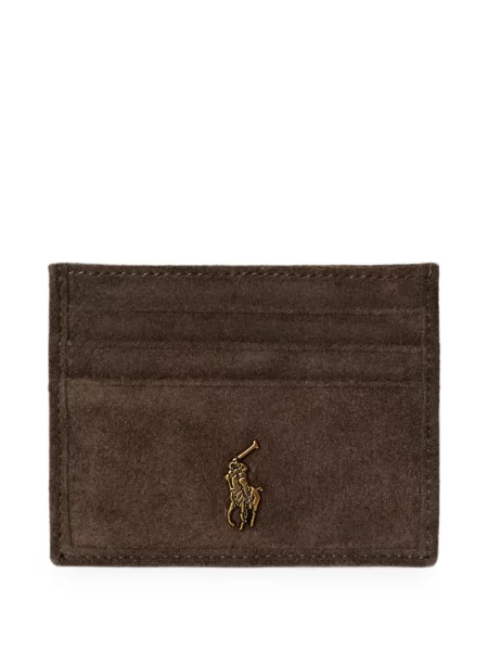 Καρό μακρύς polo Polo Ralph Lauren σουέτ μαύρο