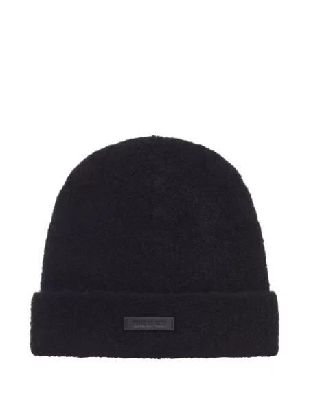 Vlněný žebrovaný čepice Fear Of God černý