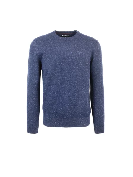 Barbour sweter wełniany granatowy ciepły niebieski