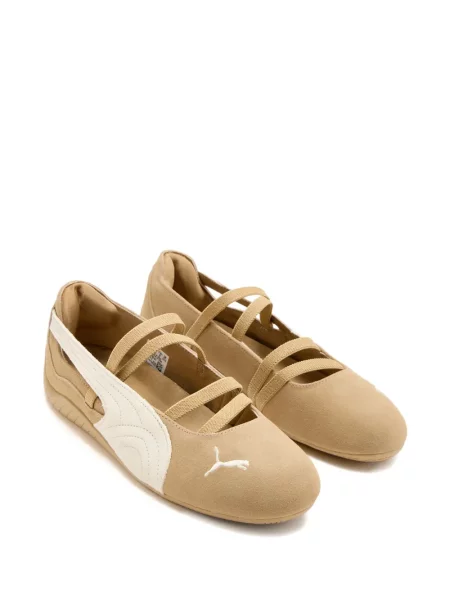 Zomšinės balerinos Puma ruda