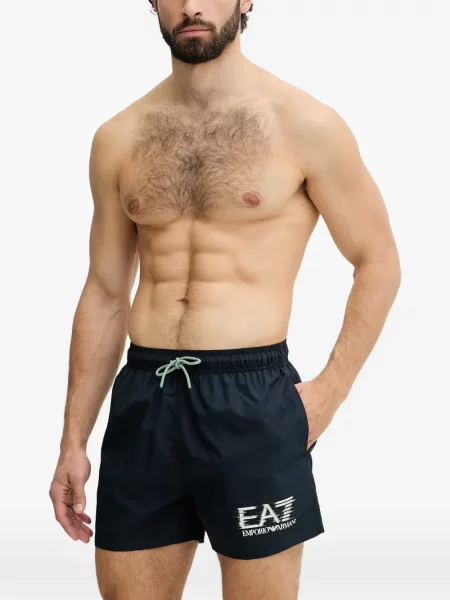 Slip de baie Ea7 Emporio Armani cu imagine cu cordon albastru
