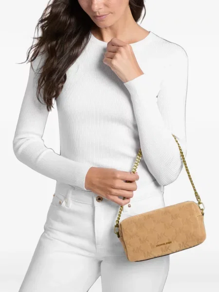 Szarvasbőr crossbody táska Michael Kors autogrammal