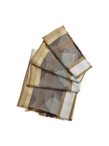 Szal Missoni wełniana beżowa