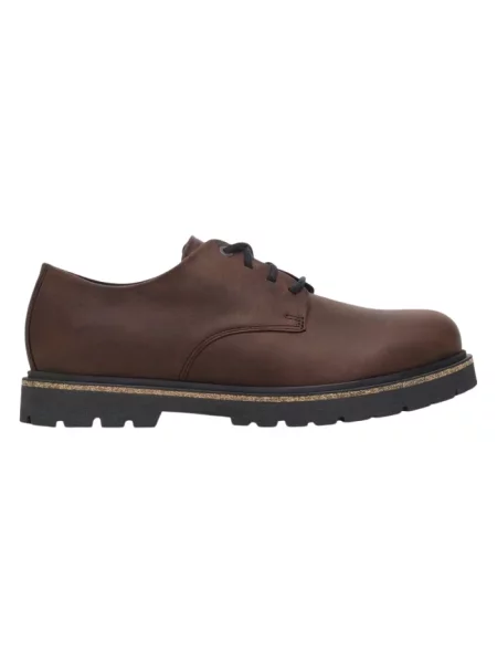 Birkenstock półbuty nubukowe Highwood Lace Low brązowe