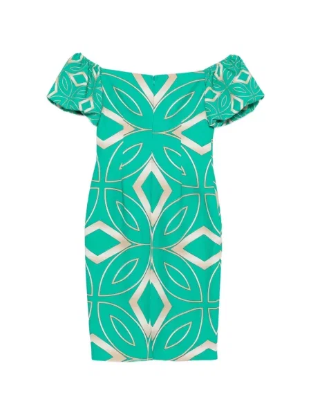 Rochie Allure cu imagine cu imprimeu geometric verde