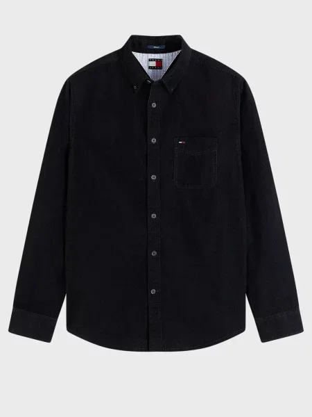 Дитяча джинсова сорочка Tommy Jeans чорна