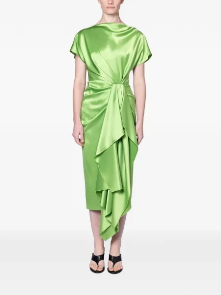Rochie midi Roksanda drapată verde