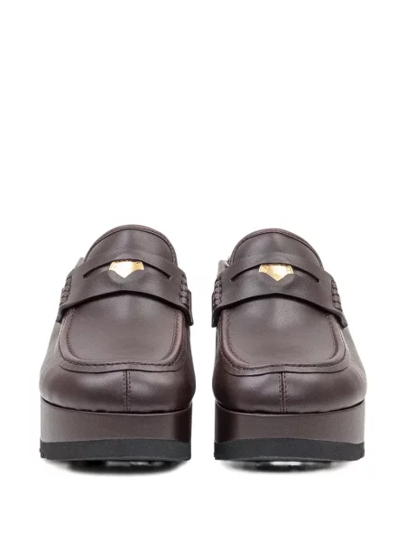 Papuci tip mules Stella Mccartney cu platformă maro