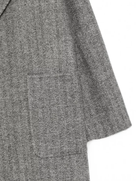 Palton Manzoni 24 cu model herringbone gri