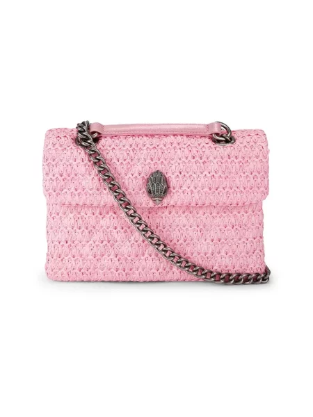 Kurt Geiger London torebka crossbody Raffia Kensington różowa
