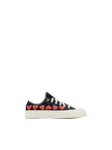 Sneakersy Comme Des Garcons Play z nadrukiem w serca czarne