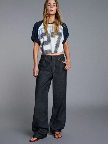 Bershka Jeans închis albastru