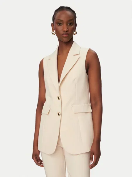 Rinascimento Костюмний жилет бежевий