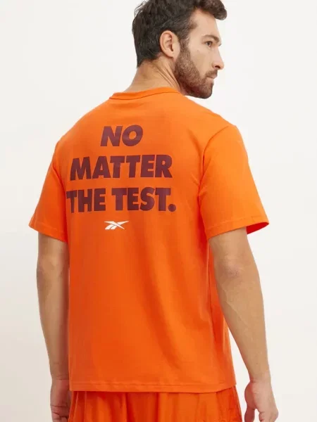 Tričko Reebok s potiskem oranžová
