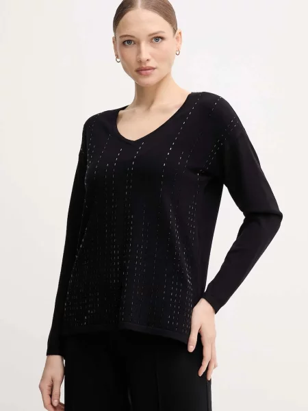 Joseph Ribkoff pulover din amestec de mătase light negru