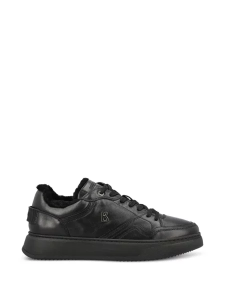 Sneakerși Bogner din piele cu autograf negru