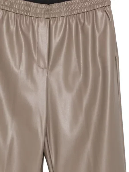 Pantaloni Nude din piele gri